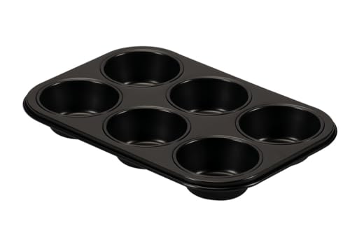 Formegolose, Form 6 Muffins 18,5x27cm, Schwarz von Formegolose