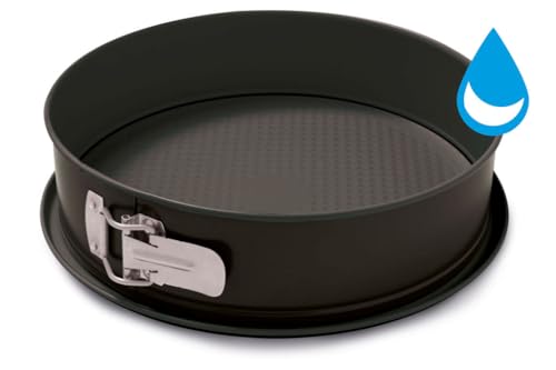 FORMEGOLOSE, 1-Boden 26 cm Kuchenform, Mit Tropfsicherem Boden, Stahl Mit Doppelter Antihaftbeschichtung, Schwarz von Formegolose