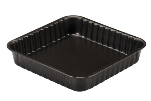 FORMEGOLOSE™, Quadratische Kuchenform (24 x 24 cm) - Stahl mit doppelter Antihaftbeschichtung, Schwarz von Formegolose