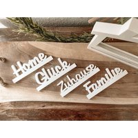 Silikonform/Gießform Einschieber Schriftzug „Zuhause" Für Einschieberhaus Große Variante Einschieber/ Zuhause/ Raysin von Formenvielfalt