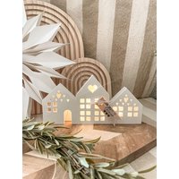 Silikonform/Gießform Lichthäuserreihe Lichthäuser Für Led Lichterkette /Leuchthaus/ Haus /Raysin von Formenvielfalt