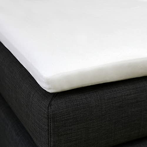Formesse – Bella Gracia La Piccola Jersey Spannbettlaken für Topper bis 12cm Höhe - 200x210-220 cm - 97% Baumwoll-Kompaktgarn, 3% Elastan/Spannbetttuch aus Deutschland – Farbe Weiß von Formesse