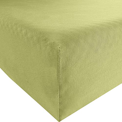 Formesse Spannbettlaken Bella Donna Elastic-Jersey-Stretch lindgrün Größe 180x190 cm - 200x220 cm von Formesse