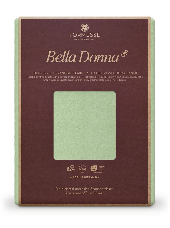Formesse Spannbettlaken Bella Donna Jersey La Piccola für Topper bis 10 cm -Boxspringbetten, Gummizug: rundumlaufender starker Gummizug, für Topper bis 10 cm - ideal für Ihr Boxspringbett von Formesse