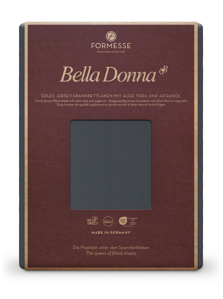 Formesse Spannbettlaken Bella Donna Jersey La Piccola für Topper bis 10 cm -Boxspringbetten, Gummizug: rundumlaufender starker Gummizug, für Topper bis 10 cm - ideal für Ihr Boxspringbett von Formesse