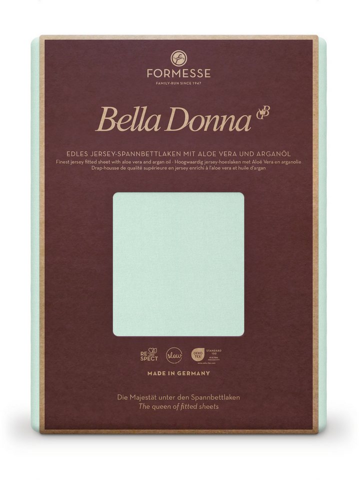 Formesse Spannbettlaken Bella Donna Jersey La Piccola für Topper bis 10 cm -Boxspringbetten, Gummizug: rundumlaufender starker Gummizug, für Topper bis 10 cm - ideal für Ihr Boxspringbett von Formesse
