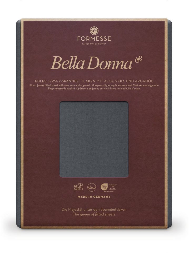 Formesse Spannbettlaken Bella Donna Jersey La Piccola für Topper bis 10 cm -Boxspringbetten, Gummizug: rundumlaufender starker Gummizug, für Topper bis 10 cm - ideal für Ihr Boxspringbett von Formesse
