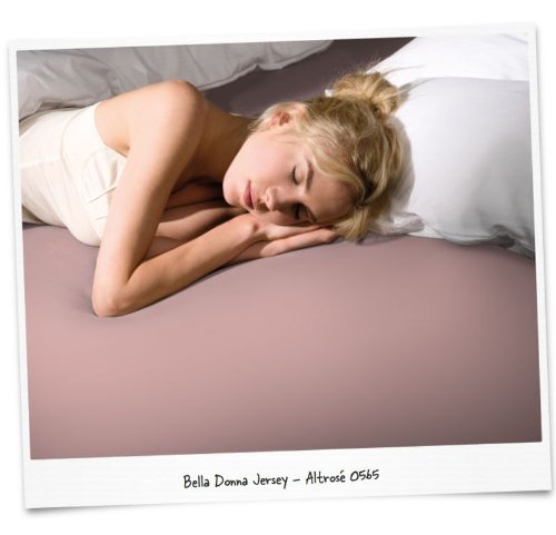 Formesse Spannbettlaken Spannbetttuch Bella Donna La Piccola Jersey für Boxspring Topper 90x200 cm (altrose) von Formesse