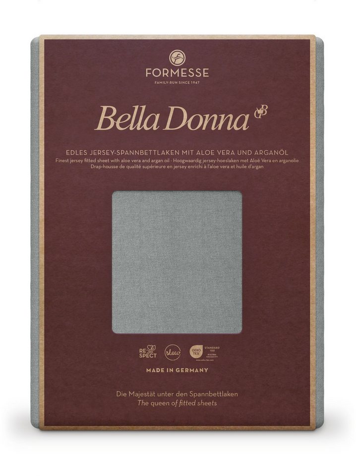 Formesse Spannbettlaken Bella Donna Jersey La Piccola für Topper bis 10 cm -Boxspringbetten, Gummizug: rundumlaufender starker Gummizug, für Topper bis 10 cm - ideal für Ihr Boxspringbett von Formesse