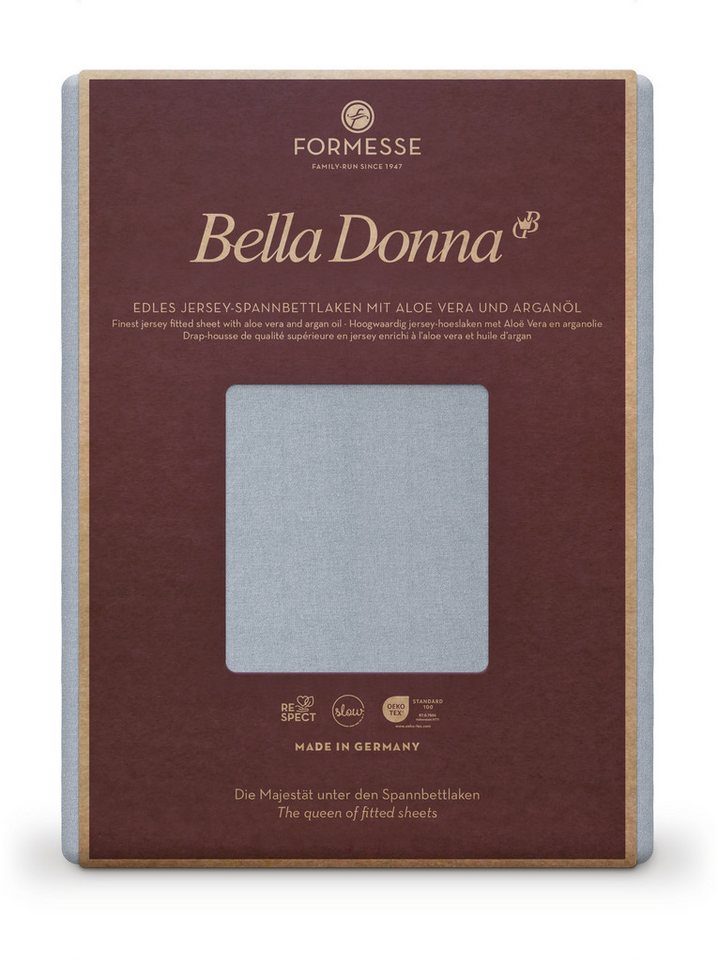 Formesse Spannbettlaken Bella Donna Jersey La Piccola für Topper bis 10 cm -Boxspringbetten, Gummizug: rundumlaufender starker Gummizug, für Topper bis 10 cm - ideal für Ihr Boxspringbett von Formesse