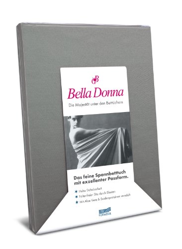 Spannbettlaken Bella Donna Jersey für Matratzen & Wasserbett 140-160 x 200-220 cm in Hellanthrazit von Bella Donna