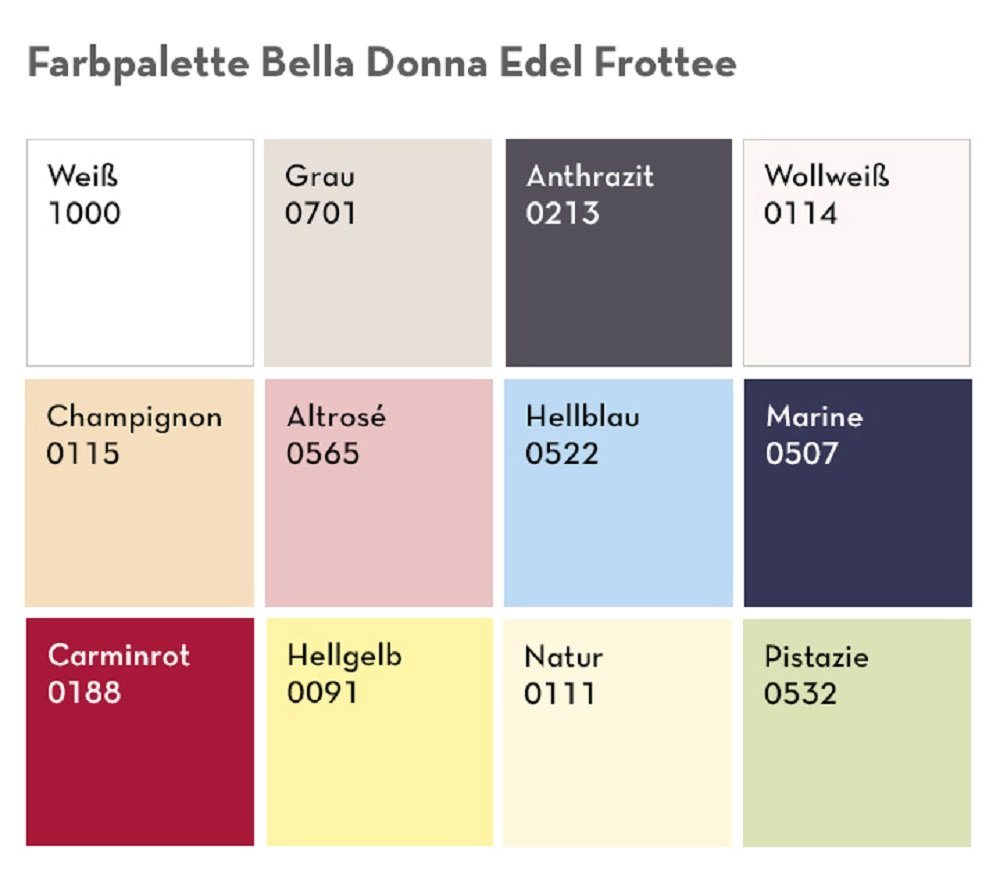 Spannbettlaken Formesse Bella Donna Edel Frottee Spannbetttuch, Formesse, wärmend, weicher dichter Flor, perfekte Passform von Formesse