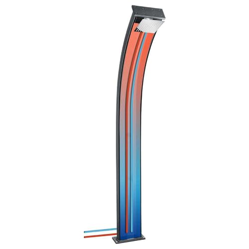 Formidra DS-D363NX Hybrid-Dusche Dada Curve-38 L-Anthrazit Aluminium Zeitlose Klasse, gebürstetes Aluminium von Formidra
