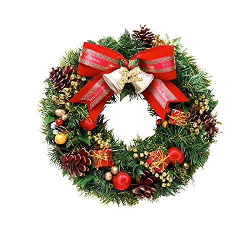 Formitanss Weihnachtsdeko Fensterbilder Weihnachtskranz Muster 20 x 30 cm PVC Selbstklebend Wandaufkleber Wandtattoo Fenster Aufkleber Fenster Wand Dekoration von Formitanss
