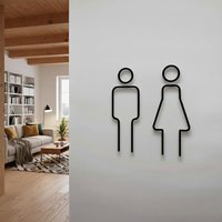 Toilettenschild Selbstklebend | Wc Schild Mann & Frau Gäste-Wc Türschild 3D Unisex Piktogramm Bad/Toilette Deko |Wandsymbol Badezimmer Toilettenschild Selbstklebend | Wc Schild Mann & Frau Gäste-Wc Türschild 3D Unisex Piktogramm Bad/Toilette Deko |Wandsymbol Badezimmer von Formlyn