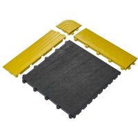 COBA Anti-Ermüdungsmatte Fatigue Lock Premium, Kantenstück, weiblich, gelb von COBA