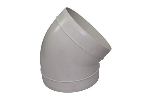 Bogen PVC 45° 150mm von Formteile Kunststoff