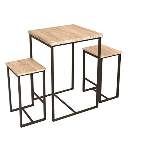 Fornord FOR151340 Hoher Tisch, Metall, Holz/Schwarz, Normal von Fornord