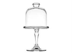 Fornord Mini-Backständer auf rundem Fuß, aus transparentem Glas, mit Glasglocke von Fornord