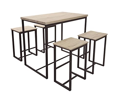 Fornord Tisch Bar, Metall, Holz/Schwarz, Normal von Fornord