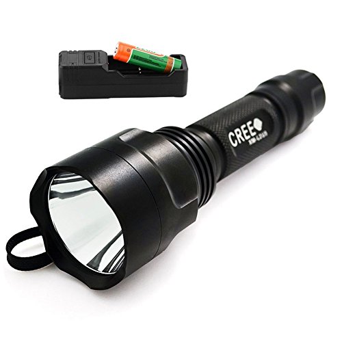 Forrader C8 CREE XM-L2 U3 Super-bright LED Taschenlampe Kit mit einem Stück 18650 Akku und Ladegerät, Schwarz Forrader C8 CREE XM-L2 U3 Super-bright LED Taschenlampe Kit mit einem Stück 18650 Akku und Ladegerät, Schwarz von Forrader