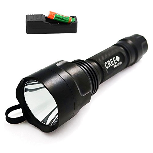 Forrader C8 CREE XM-L2 U3 Superhelle LED-Taschenlampe mit Druckknopf, gesteuert mit 5 Modi, schwarz, schwarz Forrader C8 CREE XM-L2 U3 Superhelle LED-Taschenlampe mit Druckknopf, gesteuert mit 5 Modi, schwarz, schwarz von Forrader