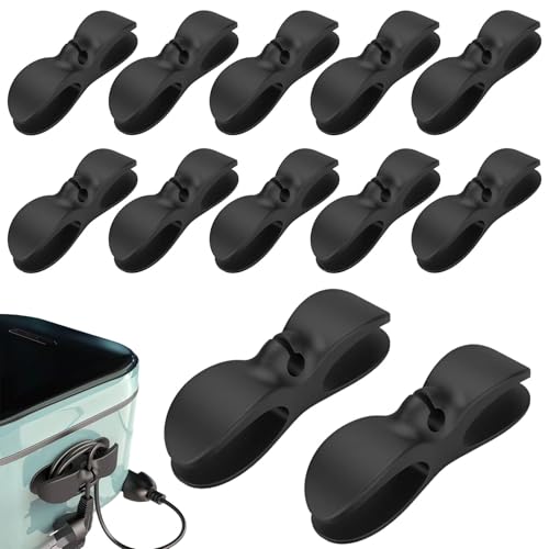 Kabelaufwickler Selbstklebend,Forreen 12 Stück Kabel-Organizer für Küchengeräte Gummi Vielzweck Kabelklemmen für Küchenmixer,Kaffeemaschinen,Heißluftfritteuse von Forreen