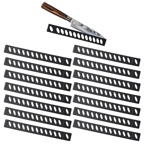 Klingenschützer Kunststoff 20cm,Forreen 15 Stücke Messerschutz Universal Weich Langlebig Messerschutz Hochgradig Schützend Klingenschutz für Brotmesser Kochmesser Obstmesser,Schwarz von Forreen