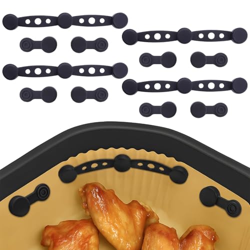 Magnetschnallen aus Silikon für Heißluftfritteusen,Forreen 4 Sets Robuster Magnetverschluss Silikon zum Festhalten,Airfryer Zubehör,Pergamentpapier Schnallen Set,zum Verhindern von Papierverbrennungen Magnetschnallen aus Silikon für Heißluftfritteusen,Forreen 4 Sets Robuster Magnetverschluss Silikon zum Festhalten,Airfryer Zubehör,Pergamentpapier Schnallen Set,zum Verhindern von Papierverbrennungen von Forreen