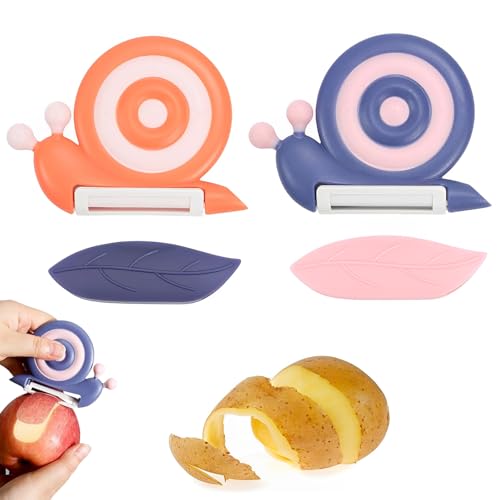 Sparschäler Kinder,Forreen 2er Set Sparschäler Schnecke Keramikmesser,Sparschäler Mit Rutschfester Griff,Potato Peeler,für Kartoffeln Radieschen Gurken äpfel und Anderes Obst Sparschäler Kinder,Forreen 2er Set Sparschäler Schnecke Keramikmesser,Sparschäler Mit Rutschfester Griff,Potato Peeler,für Kartoffeln Radieschen Gurken äpfel und Anderes Obst von Forreen