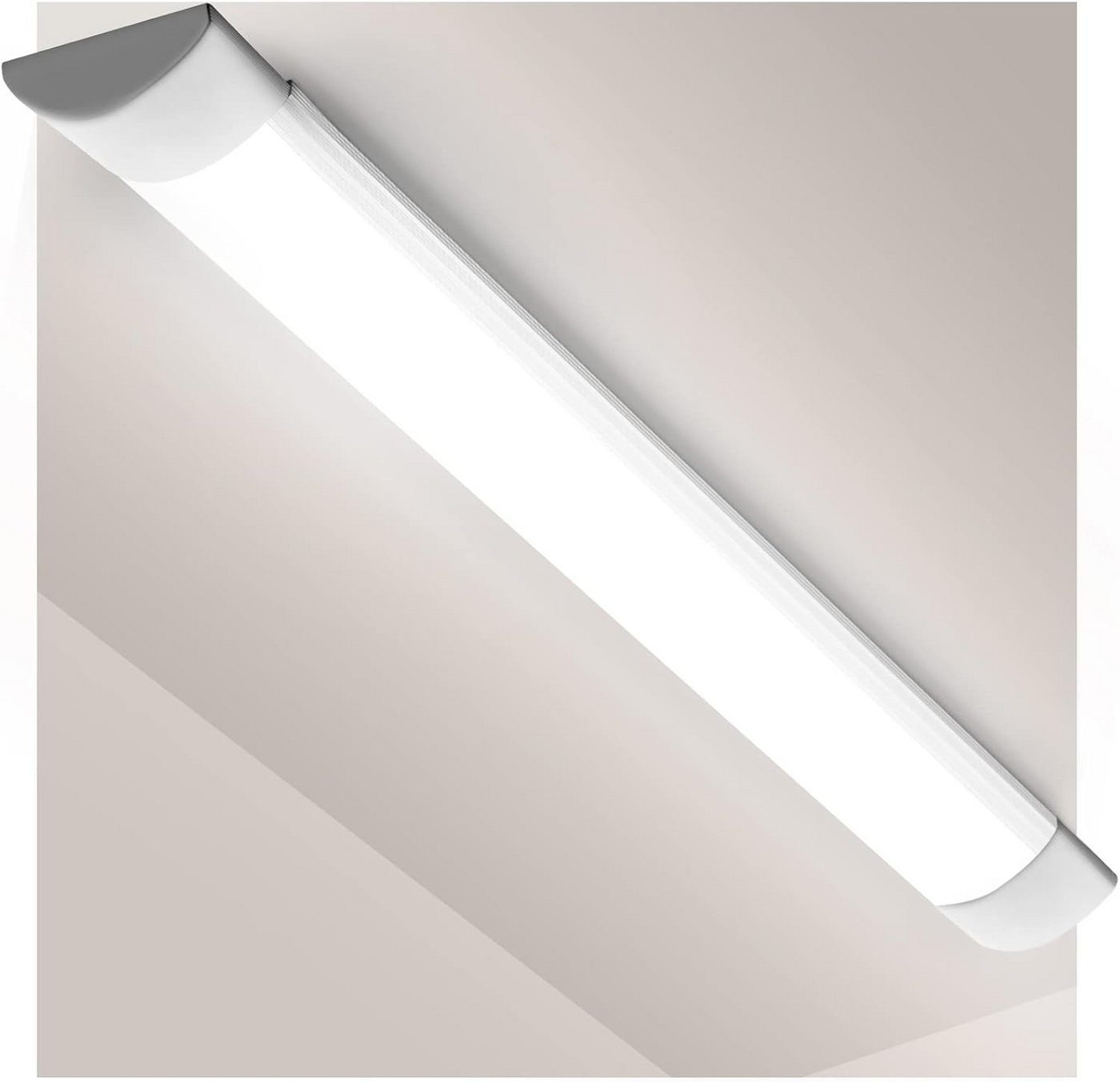 Forrlite LED Deckenleuchte 40W LED Deckenleucht Röhre Licht 120CM mit 4000LM, 180°Abstrahlwinkel, LED fest integriert, Augenschutz, Einfache Installtion von Forrlite
