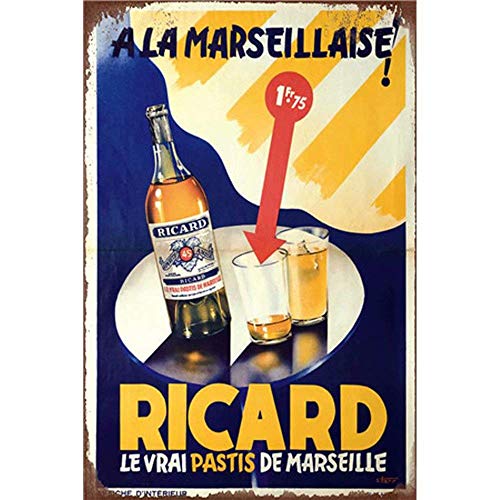 Forry Ricard Beer Metall Poster Retro Blechschilder Vintage Schild Zum Cafe Bar Garage Wohnzimmer Schlafzimmer Haus Restaurant Hotel von Forry