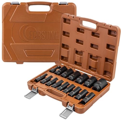 16-teiliges FORSTIME Schlagschrauber-Steckschlüsselset im Koffer - Hochfest, 1/2" Antrieb, für Profis in Auto & Industrie 16-teiliges FORSTIME Schlagschrauber-Steckschlüsselset im Koffer - Hochfest, 1/2" Antrieb, für Profis in Auto & Industrie von ForsagePol