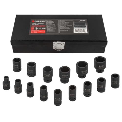 Schlagnuss-Satz 1/2" 15-tlg. 6-kant inkl. Metallkoffer // Schlagnuss-Kit 6-kant 10,12,13,14,15,16,17,18,19,21,22,24,27,30,32mm//Kraft Schlagschrauber-Nüsse Set 1/2" Schlagnuss-Satz 1/2" 15-tlg. 6-kant inkl. Metallkoffer // Schlagnuss-Kit 6-kant 10,12,13,14,15,16,17,18,19,21,22,24,27,30,32mm//Kraft Schlagschrauber-Nüsse Set 1/2" von ForsagePol