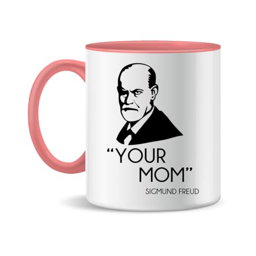 Forsca Your Mom Freud Sigmund Keramiktasse für Tee und Kaffee, 330ml, Magic White Pink Black 330ml Forsca Your Mom Freud Sigmund Keramiktasse für Tee und Kaffee, 330ml, Magic White Pink Black 330ml von Forsca