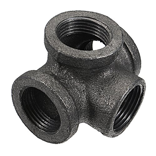 Forspero 1/2 '3/4' 1 '4-Wege-Rohrverschraubung Temperguss Schwarz Seitenauslass T-Stück Buchsenanschluss - 1 Zoll Forspero 1/2 '3/4' 1 '4-Wege-Rohrverschraubung Temperguss Schwarz Seitenauslass T-Stück Buchsenanschluss - 1 Zoll von Forspero