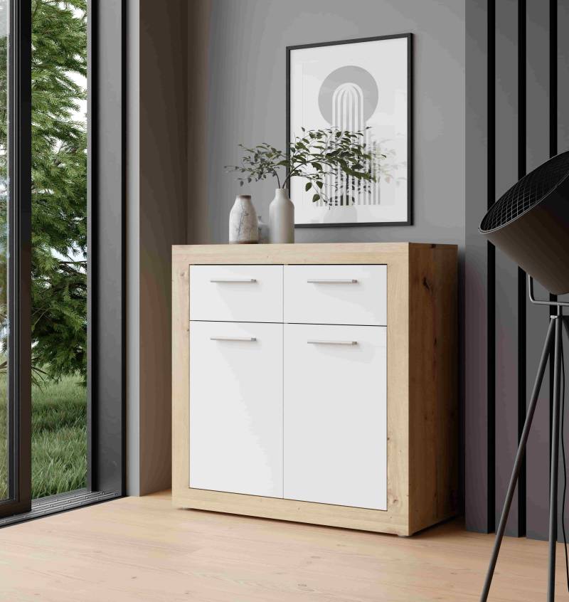 Forte Fabryki Mebli Kommode BACCIO in Artisan Eiche/weiß C804 von Forte Fabryki Mebli