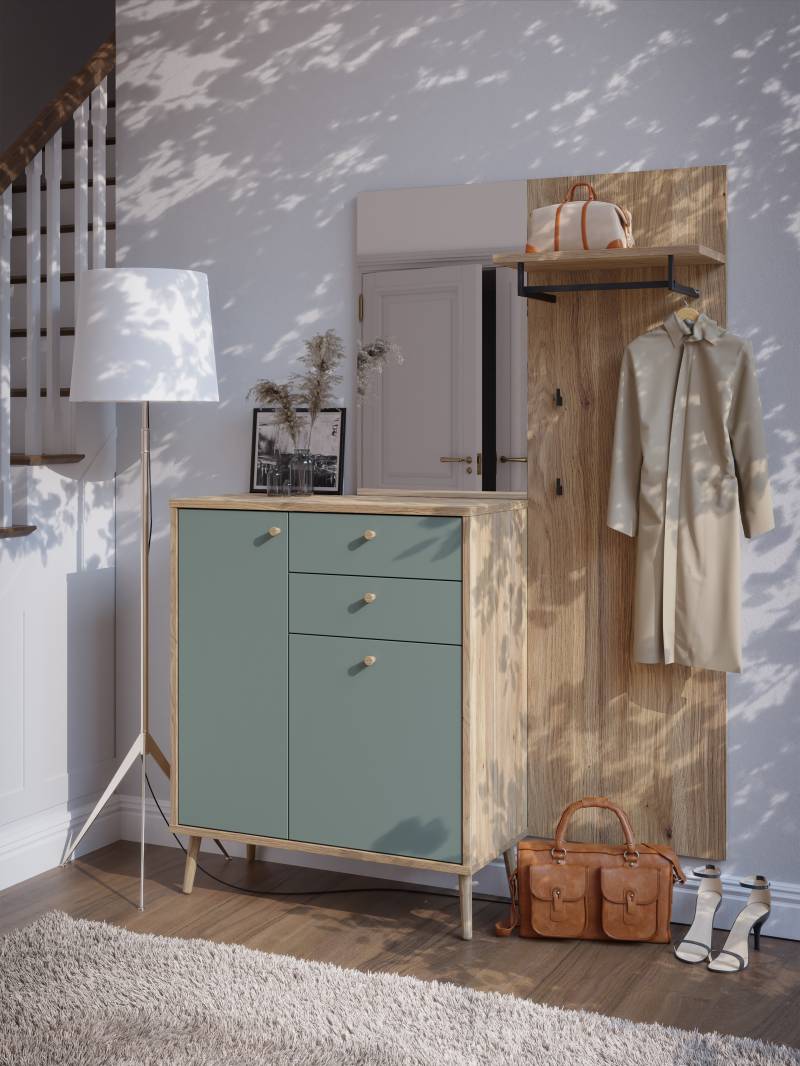 Forte Möbel Garderobe WHENUA in Mauvella oak/Sage von Forte Fabryki Mebli