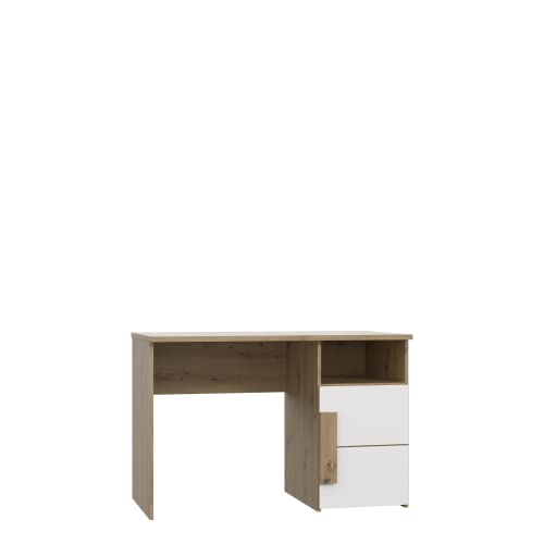 FORTE Arkina Schreibtisch mit 1 Tür , Holzwerkstoff, Artisan Eiche + Weiß, B x H x T: 110,2 x 75,3 x 60 cm von Forte Möbel