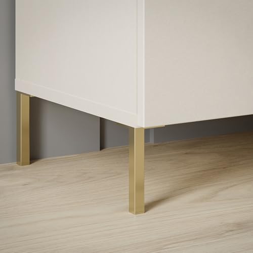 FORTE Libertad Goldfarbenes Möbelbein, Möbelbein, 4,5 cm breit x 12 cm hoch x 4,5 cm tief von Forte