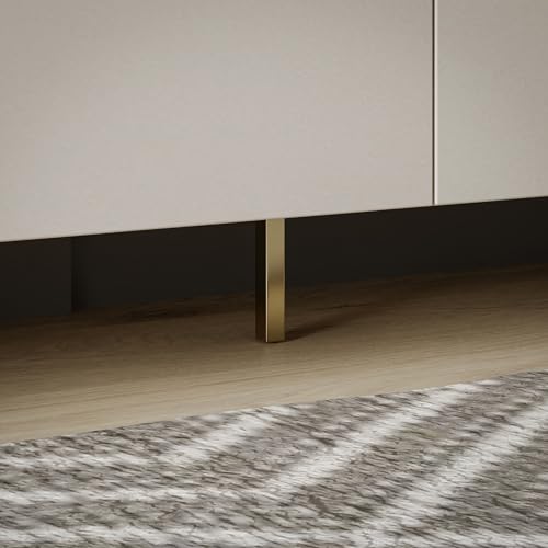 FORTE Libertad Modernes Möbelbein, Möbelbein, Goldfarben, 9,5 cm breit x 12 cm hoch x 4,5 cm tief von Forte