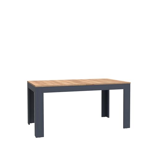 Forte Möbel Bohol Esstisch ausziehbar, Holzwerkstoff, Riviera Eiche/Navy Eiche, B x H x T: 160 x 78,2 x 90,2 cm von Forte Möbel