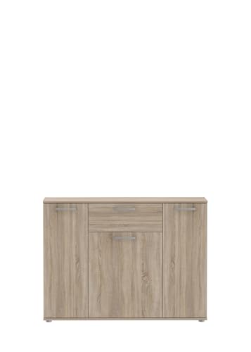 Forte NIKO Kommode mit 1 Schublade und 4 Türen, Holzwerkstoff, Sonoma Eiche, B x H x T: 109,6 x 81,7 x 28,9 cm von Forte Möbel