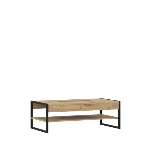 Forte Möbel Polypody Couchtisch, Holzwerkstoff, Artisan Eiche, B x H x T: 115 x 40 x 60 cm von Forte Möbel