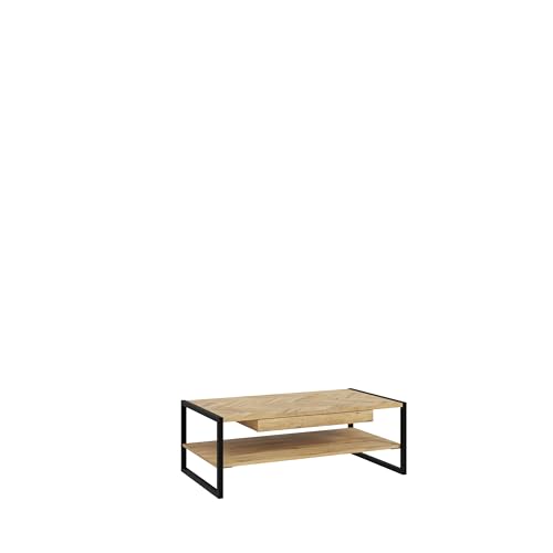 Forte Möbel SOLLETICO Couchtisch, Holzwerkstoff, Spica Eiche/Bartex Eiche, B x H x T: 111 x 40 x 60 cm von Forte Möbel