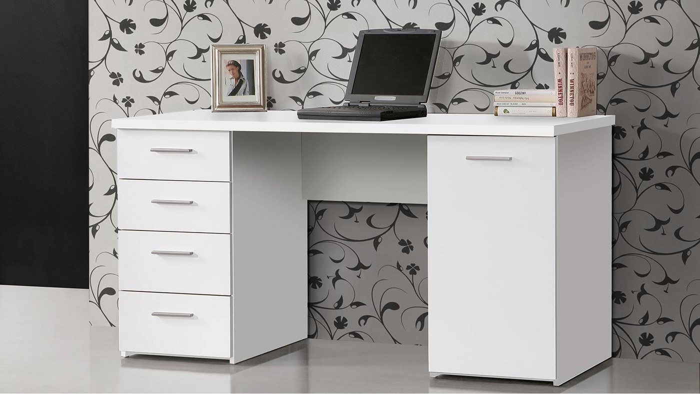 Forte Möbel Schreibtisch Schreibtisch Balu mit Schubkästen in weiß matt 145x60 cm Forte Möbel Schreibtisch Schreibtisch Balu mit Schubkästen in weiß matt 145x60 cm von Forte Möbel