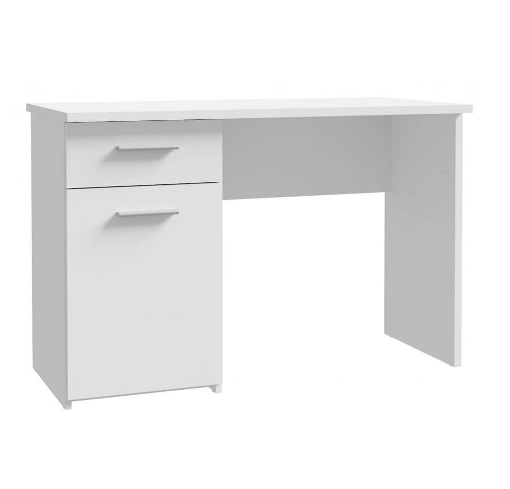 Forte Möbel Schreibtisch Schreibtisch METAMEA Weiß Arbeitstisch ca. 110 x 72 x 52 cm 1 Türe von Forte Möbel