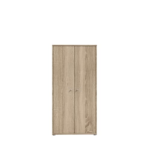 Forte Tempra 2 Kommode mit 2 Türen, Holzwerkstoff, Sonoma Eiche Dekor, Bx H xT: 73,7 x 149,5 x 34,8 cm von Forte