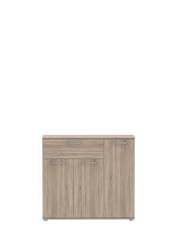 Forte NIKO Kommode mit 1 Schublade und 3 Türen, Holzwerkstoff, Sonoma Eiche, B x H x T: 89,6 x 81,7 x 28,9 cm Forte NIKO Kommode mit 1 Schublade und 3 Türen, Holzwerkstoff, Sonoma Eiche, B x H x T: 89,6 x 81,7 x 28,9 cm von Forte