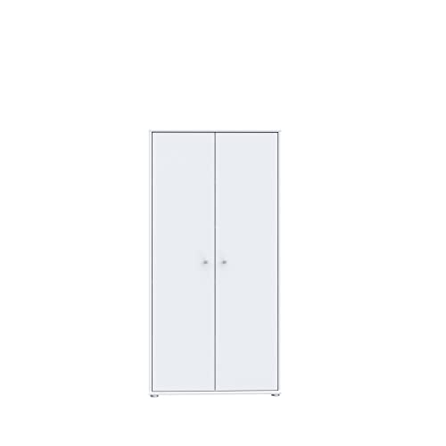 Forte Tempra 2 Kommode mit 2 Türen, Holzwerkstoff, weiß, Bx H xT: 73,7 x 149,5 x 34,8 cm von Forte
